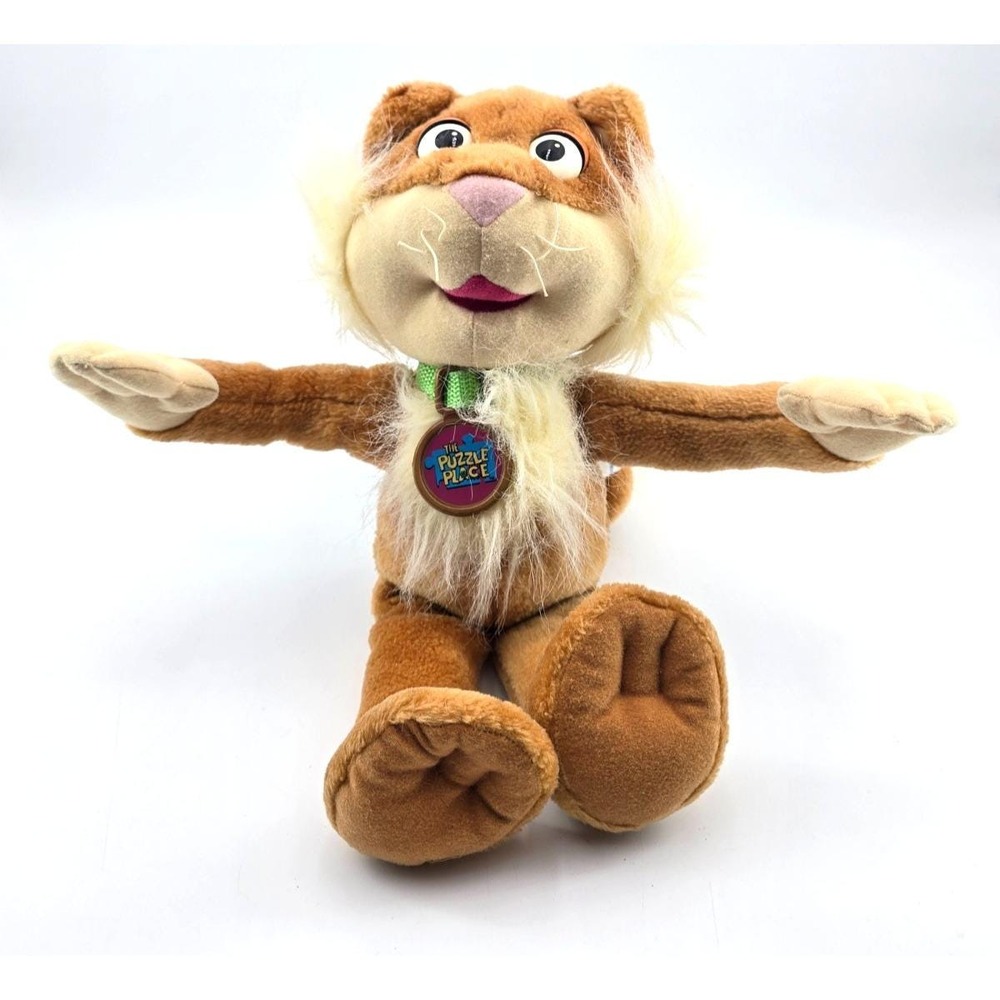 Vintage 1994 Fisher Price The Puzzle Place Sizzle Cat Plush 14" PBS Rare